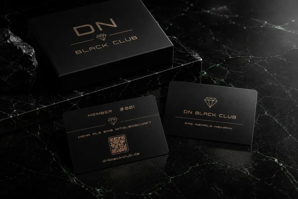 DN Black Club Mitgliedskarte in edler Magnetbox